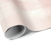 Blush Pink Plaid Stripes Cadeaupapier (Rol Hoek)