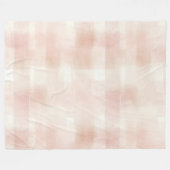 Blush Pink Plaid Stripes Fleece Deken (Voorkant (Horizontaal))