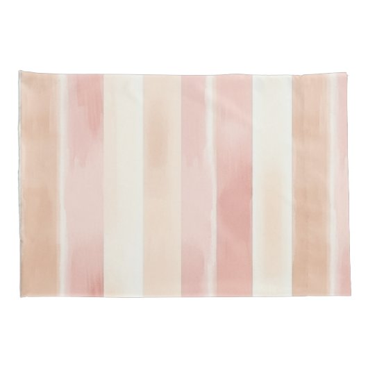 Blush Pink Plaid Stripes Kussensloop (Achterkant-Rechts)