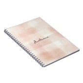 Blush Pink Plaid Stripes Notitieboek (Rechterzijde)