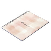 Blush Pink Plaid Stripes Notitieboek (Linkerzijde)
