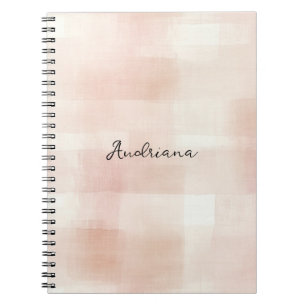 Blush Pink Plaid Stripes Notitieboek