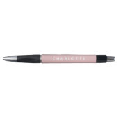 Blush Pink Plain Minimalistische aangepaste naam Pen (Voorkant)