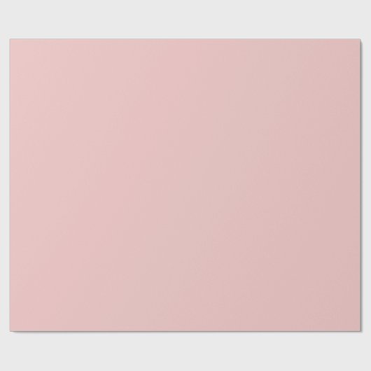 Blush Pink Plain Solid Color Cadeaupapier (Vlak)