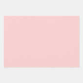 Blush Pink Polka Dot Breed Gestreept en Solid Inpakpapier Vel (Voorkant 3)