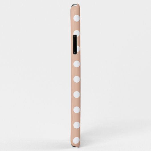 Blush Pink Polka Dot Hoesje-Mate iPhone Case (Achterkant/rechts)