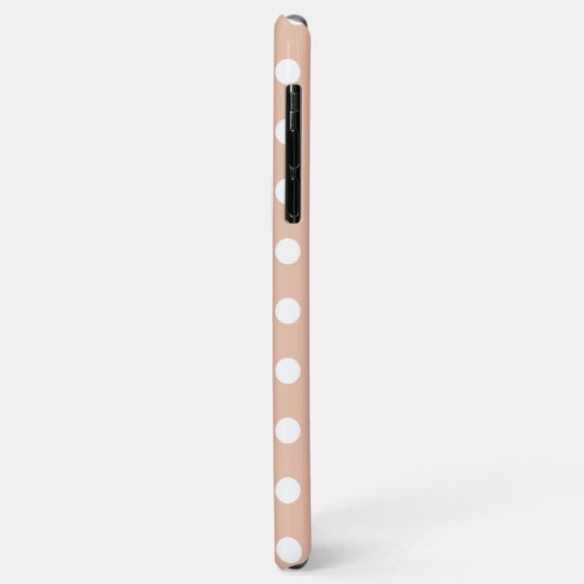 Blush Pink Polka Dot Hoesje-Mate iPhone Case (Achterkant/links)