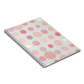 Blush Pink Polka Dot Pattern Art Notitieboek (Rechterzijde)
