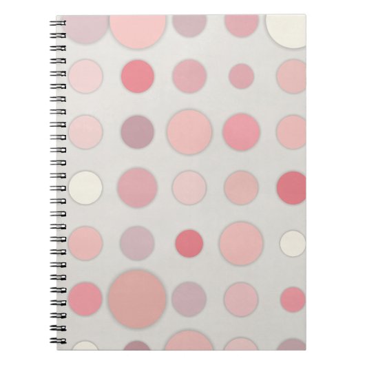 Blush Pink Polka Dot Pattern Art Notitieboek (Voorkant)