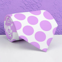 Blush Pink Polka Dots on White Custom Necktie Stropdas