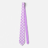 Blush Pink Polka Dots on White Custom Necktie Stropdas (Voorkant)