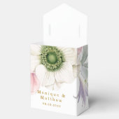 Blush Pink Pony White Anemone Flower Gold Weddensc Bedankdoosjes (Geopend)