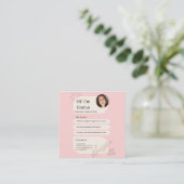 Blush Pink Postpartum Doula Professional Design Informatiekaartje (Staand voorkant)