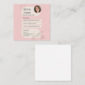 Blush Pink Postpartum Doula Professional Design Informatiekaartje (Voorkant / Achterkant)