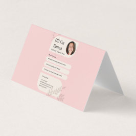 Blush Pink Postpartum Doula Professional Design Visitekaartje