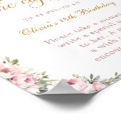 Blush Pink Princess Time Capsule Verjaardag Poster (Hoek)