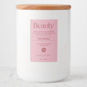 Blush Pink Product Label Voedselcontainer Etiket (Voorkant)