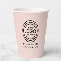Blush Pink Professionele Eenvoudige Logo Business