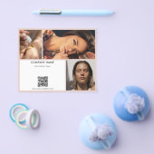 Blush Pink Promotionele Schoonheidssalon Foto's QR Flyer (Enkel)
