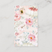 Blush Pink Pumpkin Herfst Luier Raffle Ticket Informatiekaartje (Achterkant)