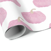 Blush Pink Pumpkin Wrapping Paper Cadeaupapier (Rol Hoek)