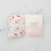 Blush Pink Pumpkins Herfst Baby shower Dank u Bedankkaart (Binnen)