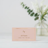 Blush pink QR code Business Card Visitekaartje (Staand voorkant)