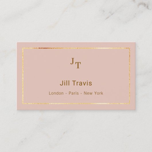 Blush pink QR code Business Card Visitekaartje (Voorkant)