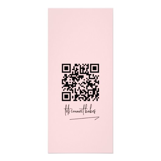 Blush Pink QR code Nail Salon Prijs Lijst Teken Reclamekaart (Achterkant)