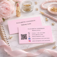Blush pink qr code sociale media