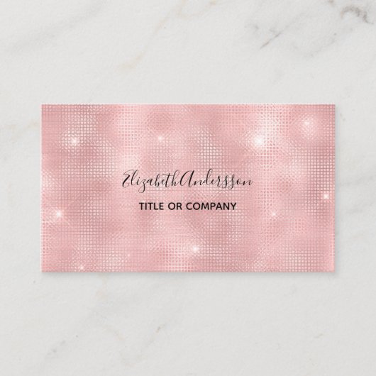 Blush pink qr code visitekaartje (Voorkant)