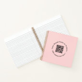 Blush Pink QR | Feminine Business Promo Design Notitieboek (Binnen)