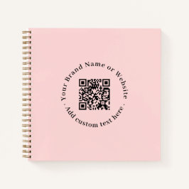Blush Pink QR | Feminine Business Promo Design Notitieboek