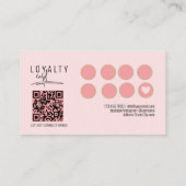 Blush pink QRCODE nagelsalon Manicurist Klantenkaartje (Achterkant)