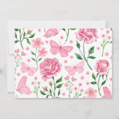 Blush Pink Quinceañera 15e verjaardagsfeestje Save The Date (Achterkant)