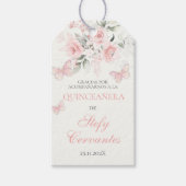 Blush Pink Quinceanera Cadeaulabel (Voorkant)