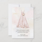 Blush Pink Quinceañera Foto Bedankkaart (Achterkant)