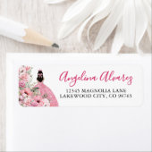 Blush Pink Quinceanera Return Address Etiket (Insitu)