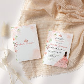 Blush Pink Quinceanera uitnodiging