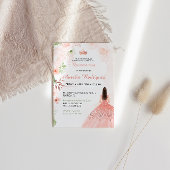 Blush Pink Quinceanera uitnodiging