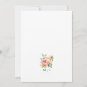 Blush Pink Ranunculus Floral Wedding Save the Date Kaart (Achterkant)