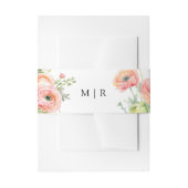 Blush Pink Ranunculus Floral Wedding Uitnodigingen Wikkel (Voorkant Voorbeeld)