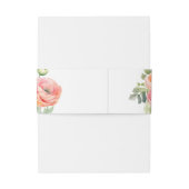 Blush Pink Ranunculus Floral Wedding Uitnodigingen Wikkel (Achterkant Voorbeeld)
