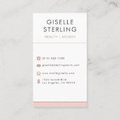 Blush Pink Real Estate Agent Broker  Visitekaartje (Achterkant)