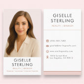 Blush Pink Real Estate Agent Broker  Visitekaartje