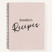 Blush Pink Recept Notitieboek (Voorkant)