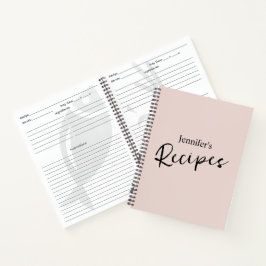Blush Pink Recept Notitieboek