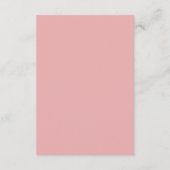 Blush Pink Red Bold Font QR Code Wedding RSVP  Informatiekaartje (Achterkant)