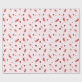 Blush Pink Red Glitter Heart Streaks Valentine Cadeaupapier (Vlak)
