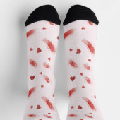 Blush Pink Red Hearts Sokken (Top)